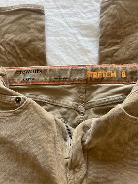 Boys Crewcuts Stretch Corduroy Pants in Beige-Tan